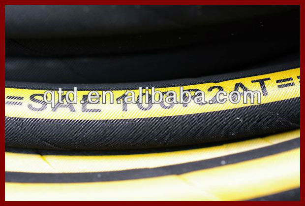 Flexible Rubber Factory High Quality Wire Braid Hydraulic Rubber Hose For Hot Water