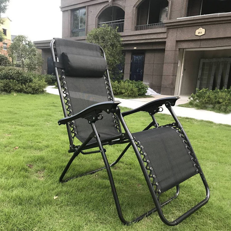 Outdoor zero gravity recliner chair, lounge chair camping chair zero gravity