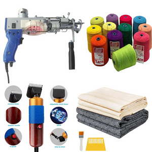 Tufting Gun with Carpet Trimmer Kit with Shaver Rug 2 in 1 Cut Pile and Loop Pile Tufting Gun Carpet Machine Kit for Beginners