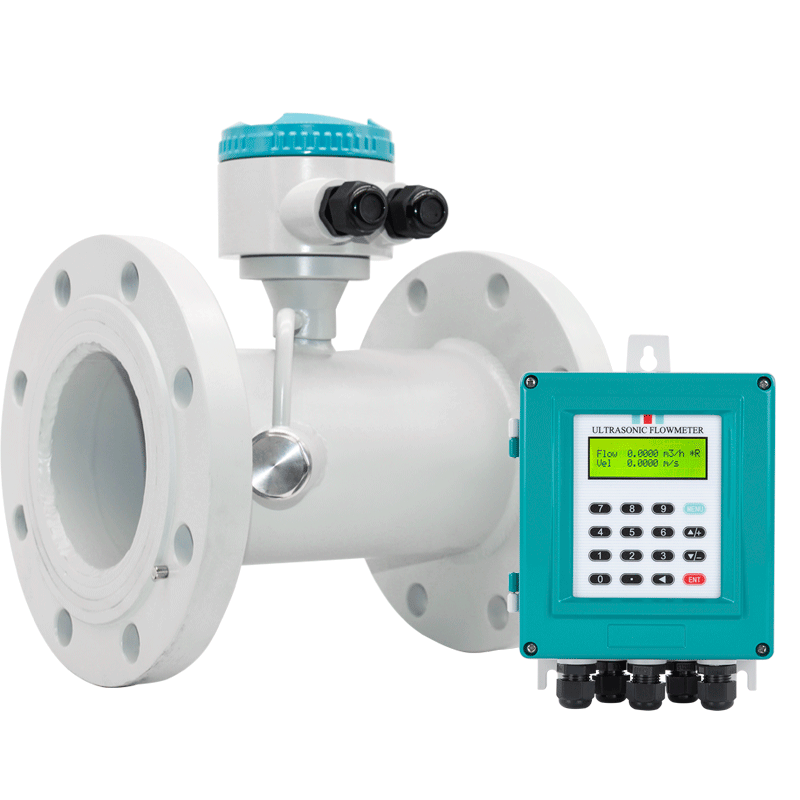 QTUF-200B transit-time clamp-on flow meter water flowmeter flow rate sensor cheap ultrasonic flow meter