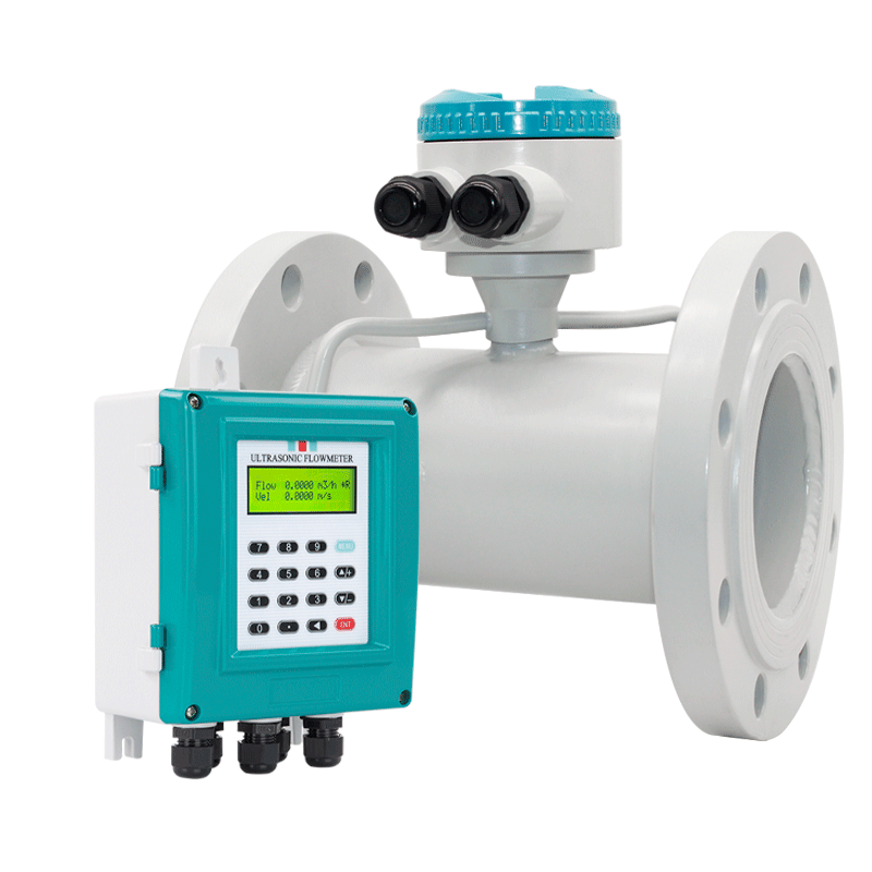 Transit Time Ultrasonic Flow Meter for Clean Liquids with snap-clamp on pipe