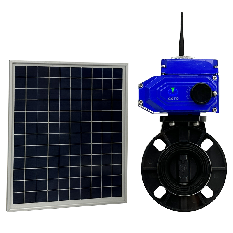 4G/LoRa Network Base Emergency Shut Off Solenoid Butterfly Valve Actuator Solar Power Quarter Turn Solar Power Electric Actuator