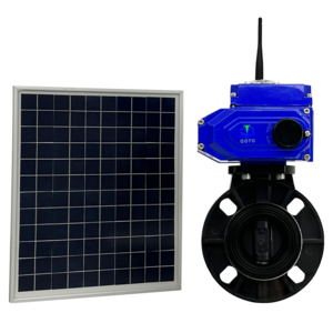 4G/LoRa Network Base Emergency Shut Off Solenoid Butterfly Valve Actuator Solar Power Quarter Turn Solar Power Electric Actuator