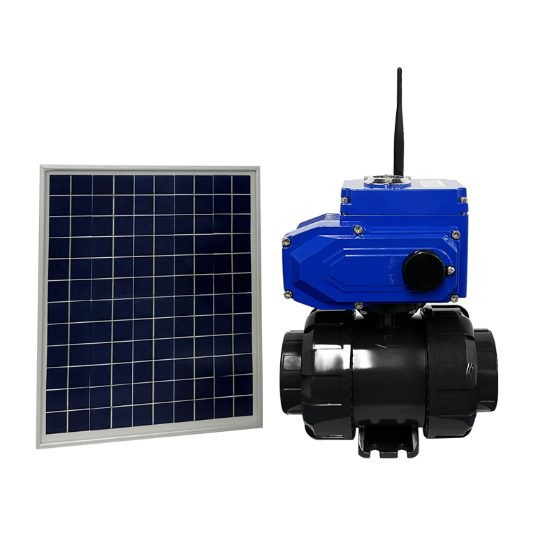 4G/LoRa Network Base Emergency Shut Off Solenoid Butterfly Valve Actuator Solar Power Quarter Turn Solar Power Electric Actuator