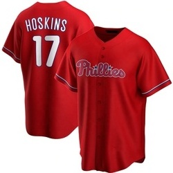 Wholesale Philadelphia City Stitched American Baseball Jersey Men's Red Team Baseball Uniform 3 Harper 17 Hoskins