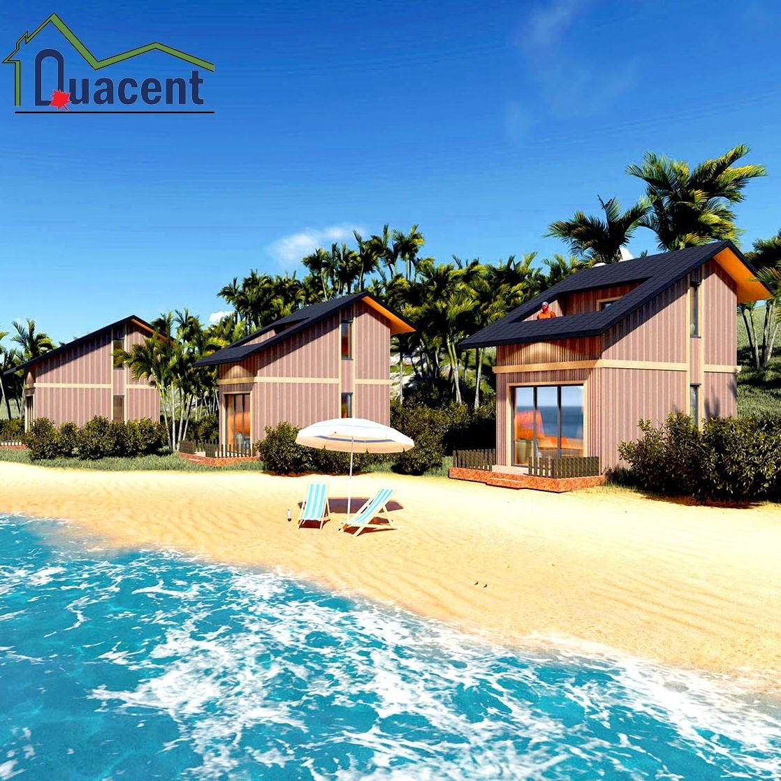 Quacent Beach House Modern Design Tiny House for Resort Area Villa Prefabricated Home Prefab House Fast Install