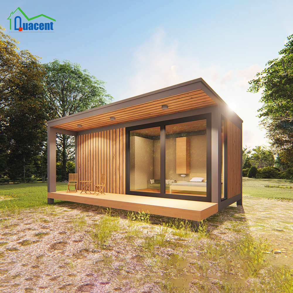 Quacent DIY Fast Assembly 2 Bedrooms Prefab Homes Tiny Villa Cozy Prefabricated Sips House/Log Cabin For Countryside Living