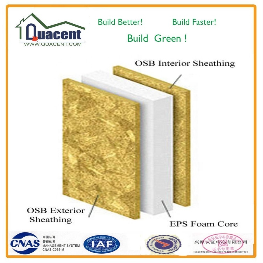 sip panel Structural Insulated Sandwich Panels Lightweight for External Internal Wall Heat Insulation Fiber Cement