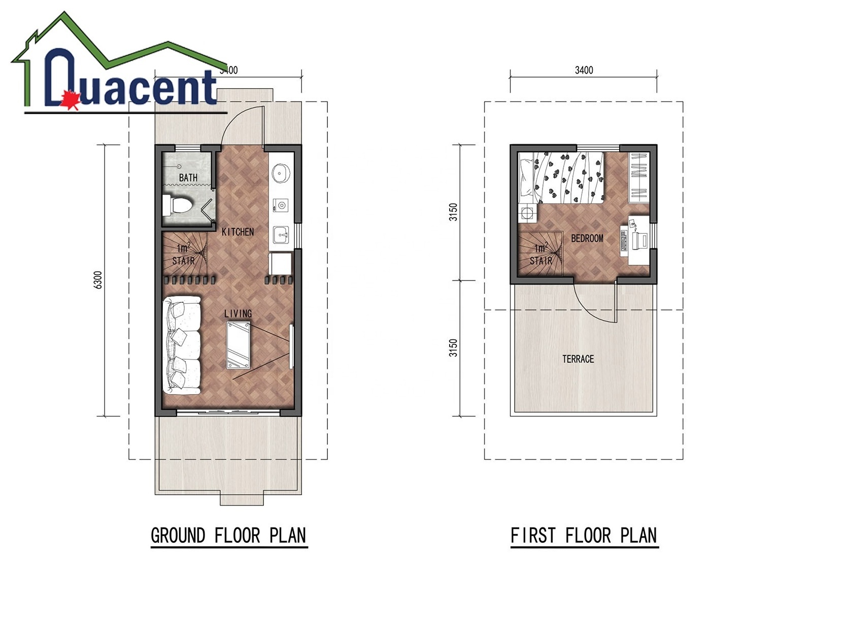 Quacent Beach House Modern Design Tiny House for Resort Area Villa Prefabricated Home Prefab House Fast Install