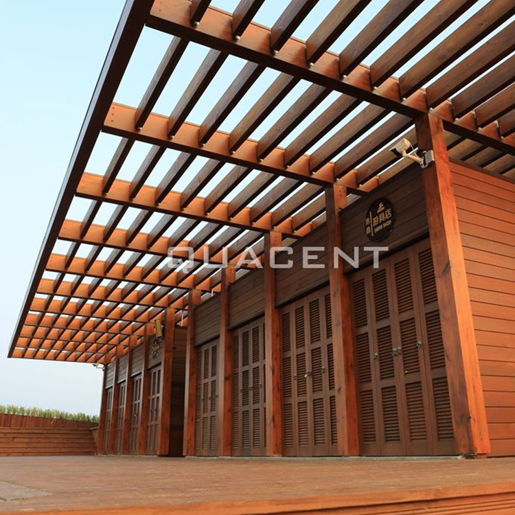 Quacent Low Cost Luxury Prefabricated House Build Wooden Villa Prefab Home For Resort Hotel Apartment Supermarket Cottage Hut