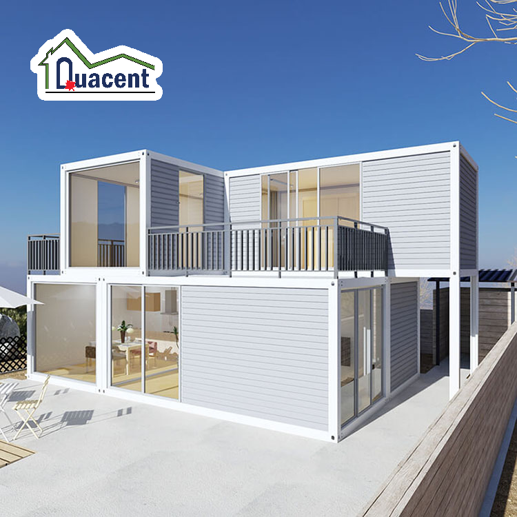 Quacent Flat Pack Container House with Elegant Designs High Insulation Prefabricated Homes with High Quality Light Steel Metal