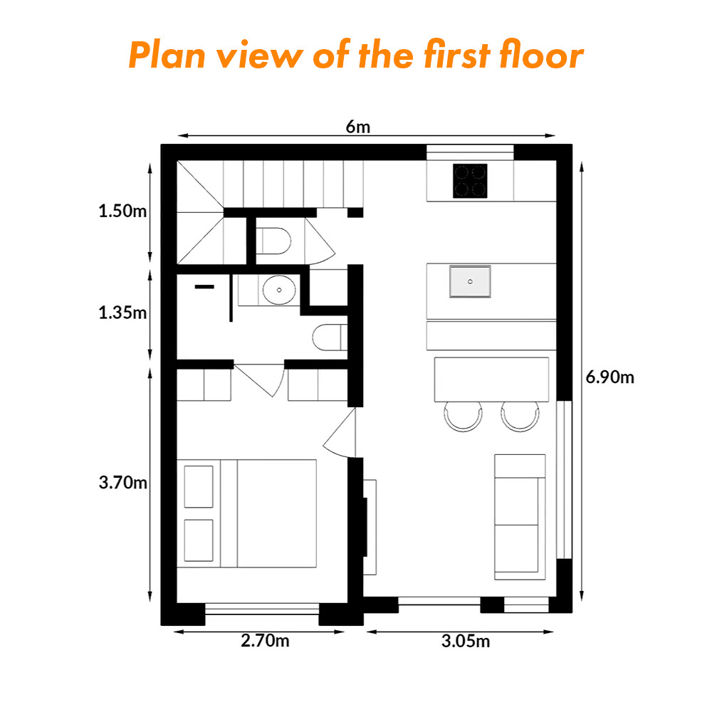 90Sqm 2 Storey Flexible Modular Home House Cottage 3 Bed 3 Bath Prefabricated Modern Residence Duplex Ready Made Luxury Villa