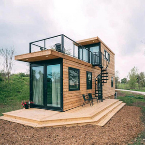 Quacent 20ft 40ft Luxury Tiny Wooden Prefab House Building Modern Mobile Light Steel Container Prefabricated Home Apartment