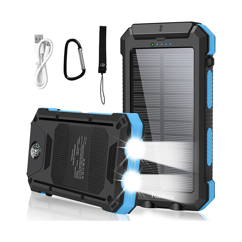 Best Sellers Solar Power Bank Type-c 30000mah Dual Usb Solar Panel Phone Charger Camping Waterproof Solar Portable Power Station