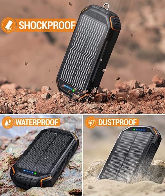 Multi-Purpose Portable 20000Mah 30000Mah 60000Mah 80000Mah Branded Battery Charger Solar Power Bank