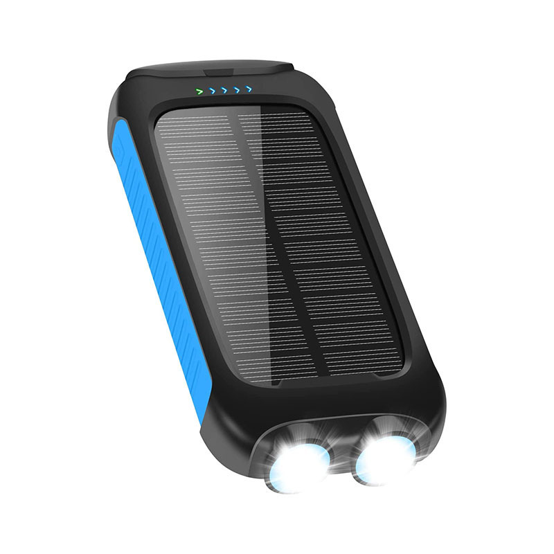 2022 New Hot Factory Wholesale Dual Usb Solar Power Bank Led Flashlight Battery Charger Solar Cell Phone Charger