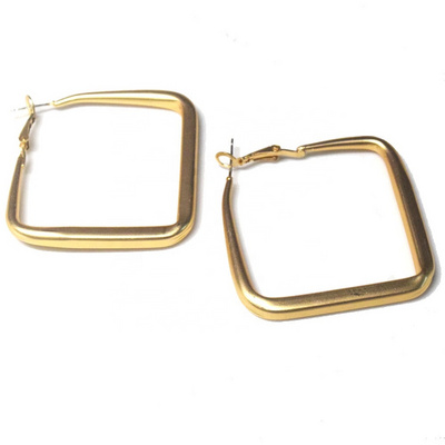 Western Bold Statement Geometric Square Dangle Drop creole earring Women earrings