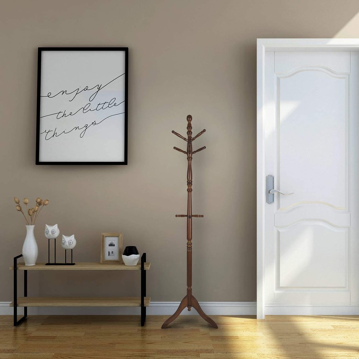 Free Standing  Tree Coat Hanger Holder Coat Hook Entryway Hall Tree