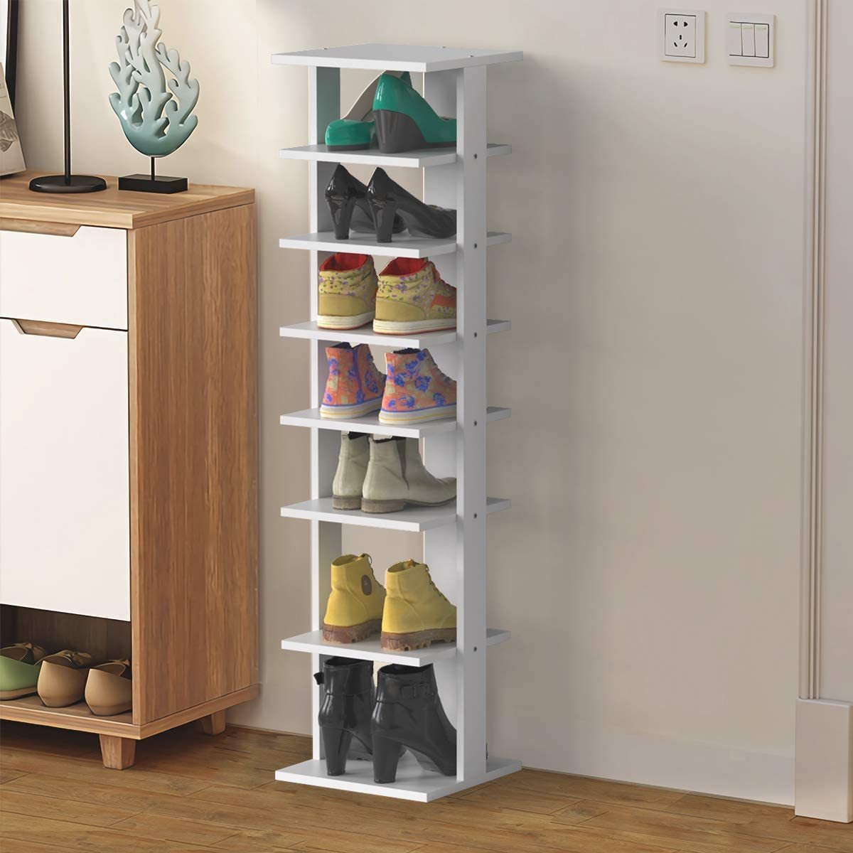 7 Tiers WOODEN Shoe Rack