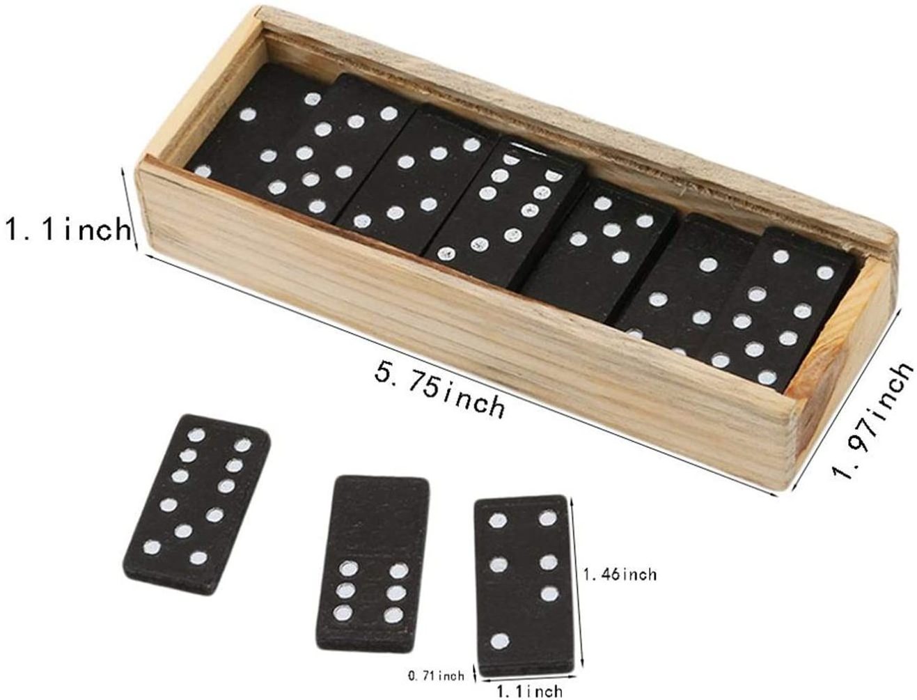 Dominoes Set 12 Pack Miniature Classic Board Games Mini Wooden Kids Learning Other Educational Toys Educations KD Toys Wood