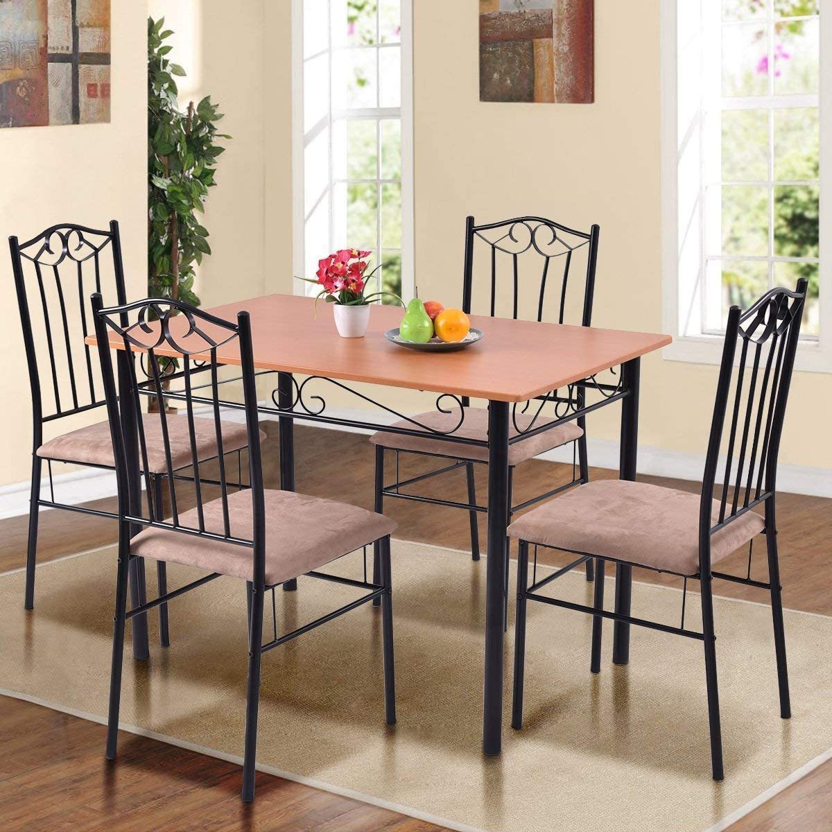 Dining Table Set 5 Piece Home Kitchen