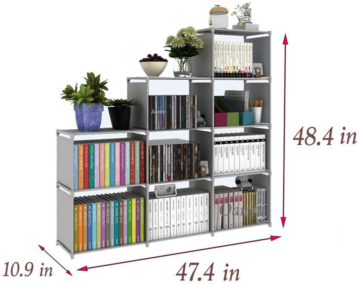 9 Cube Storage Organizer Shelves  Bookcase Cabinet for Bedroom Living Room Office