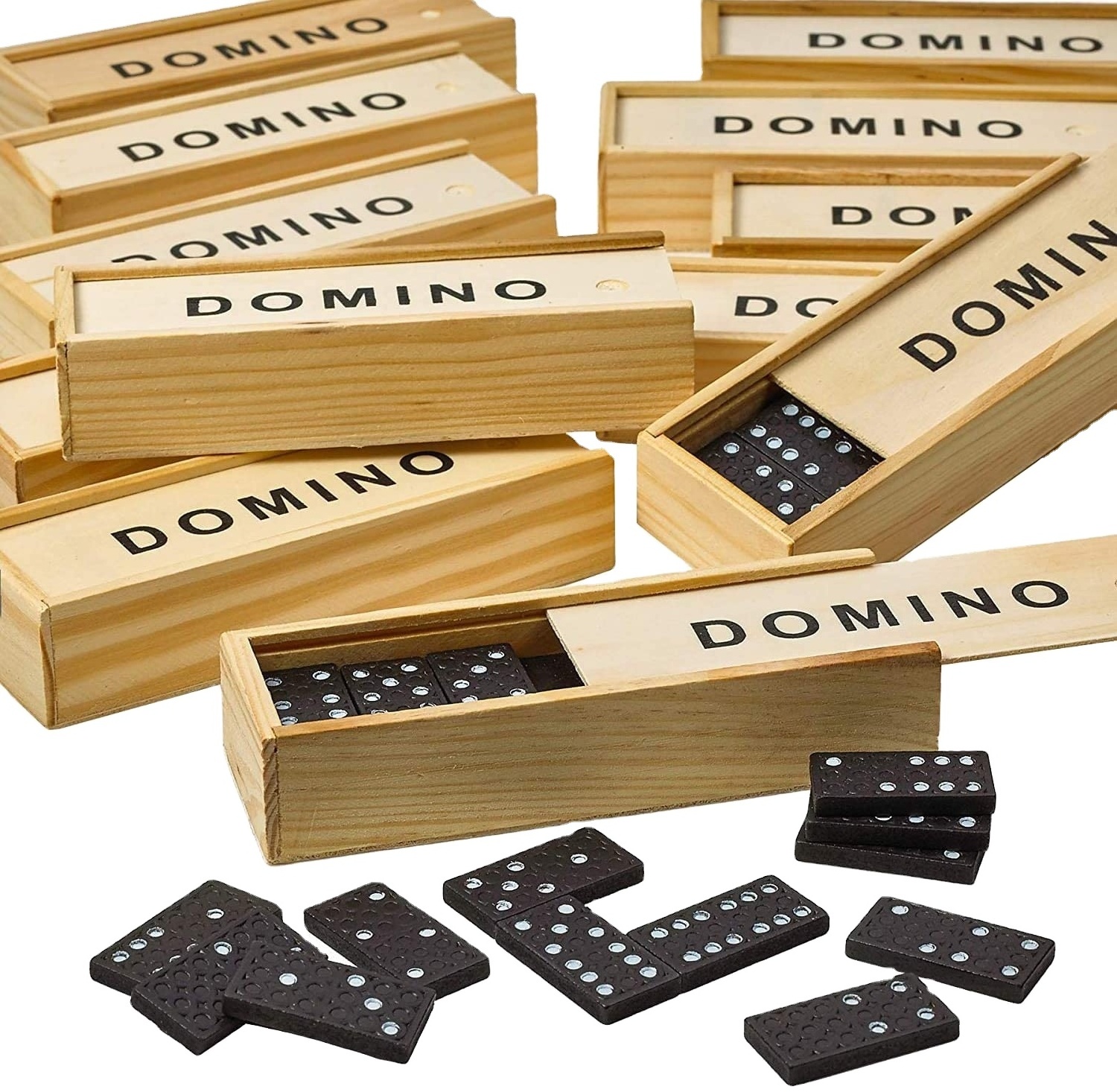 Dominoes Set 12 Pack Miniature Classic Board Games Mini Wooden Kids Learning Other Educational Toys Educations KD Toys Wood