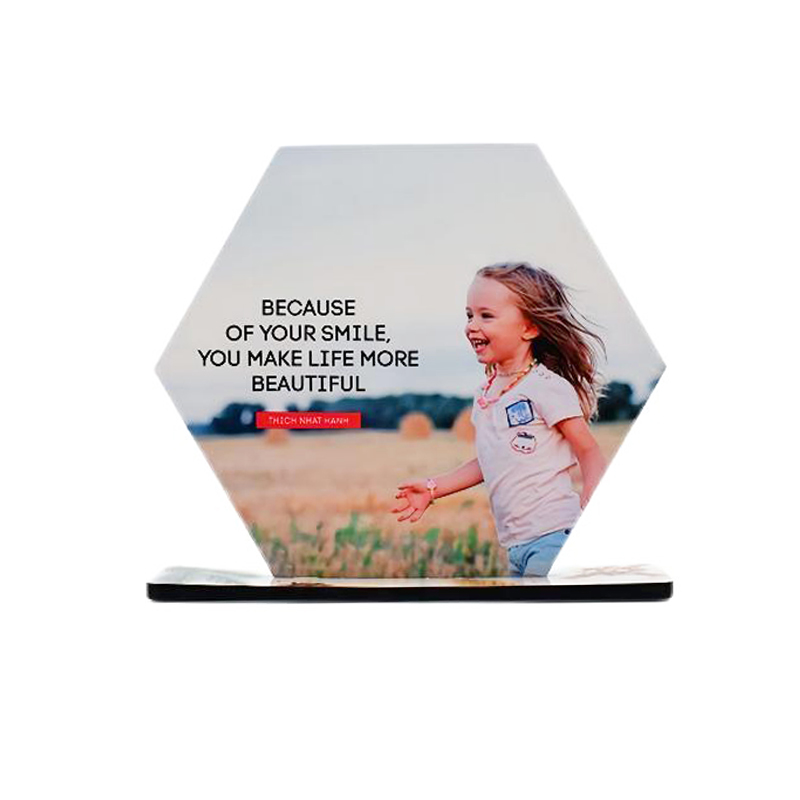 Qualisub Customized MDF Photo frame Blanks Sublimation MDF Photo Frame Blanks Hexagon Shape Photo Frame for Sublimation