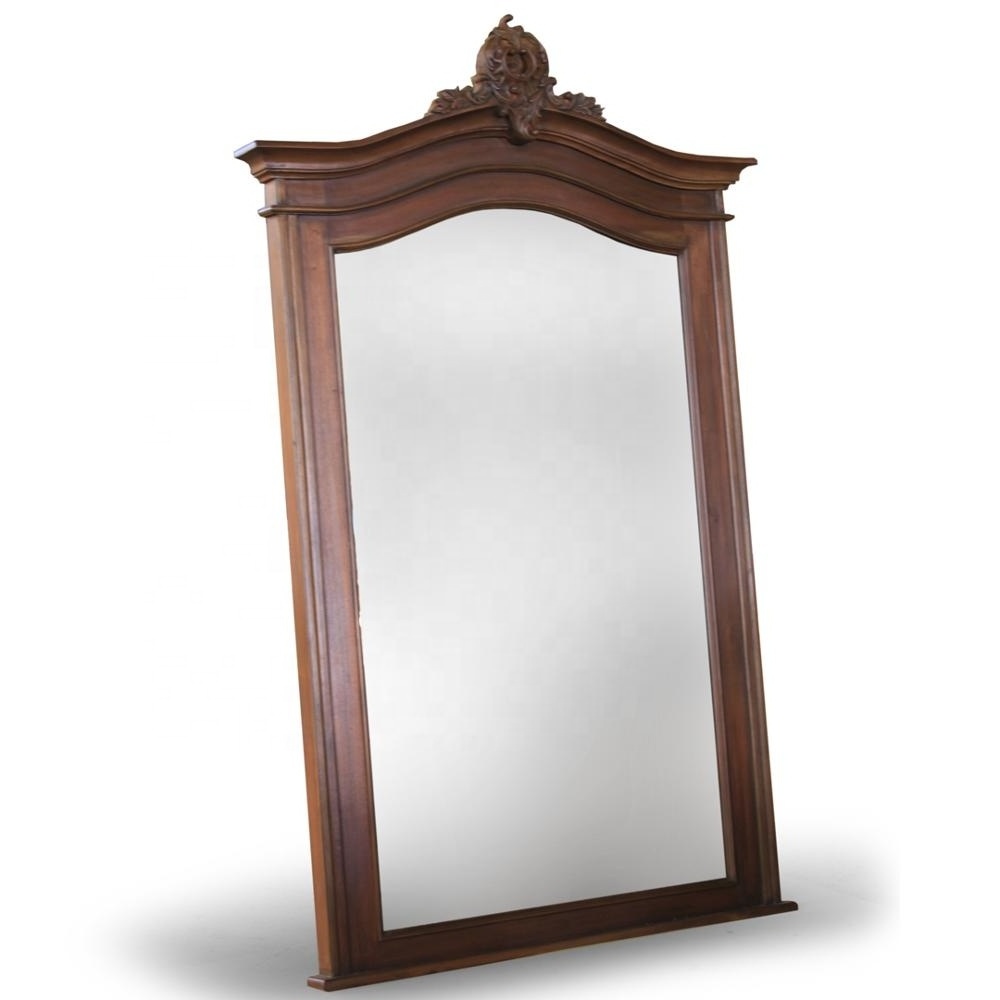 Antique Carved Mahogany Wall Mirror