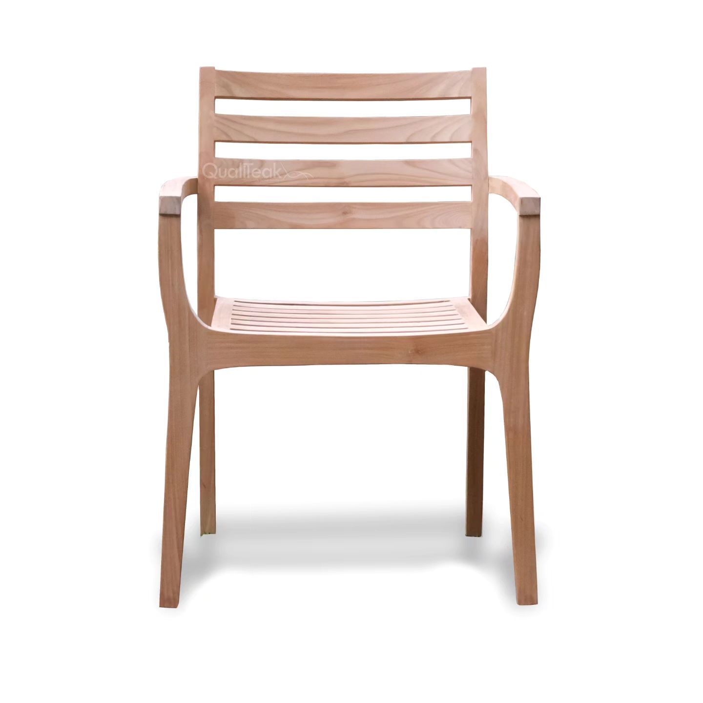 Hot Sales Teak Wood Outdoor Stacking Chair With Back Rest High Durability For Outdoor Usage