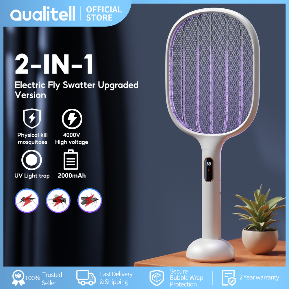 Electric mosquito Swatter - Electric Mosquito Swatter Rechargeable- Easy to Use, Lightweight Fly Zapper for Indoor & Outdoor Use