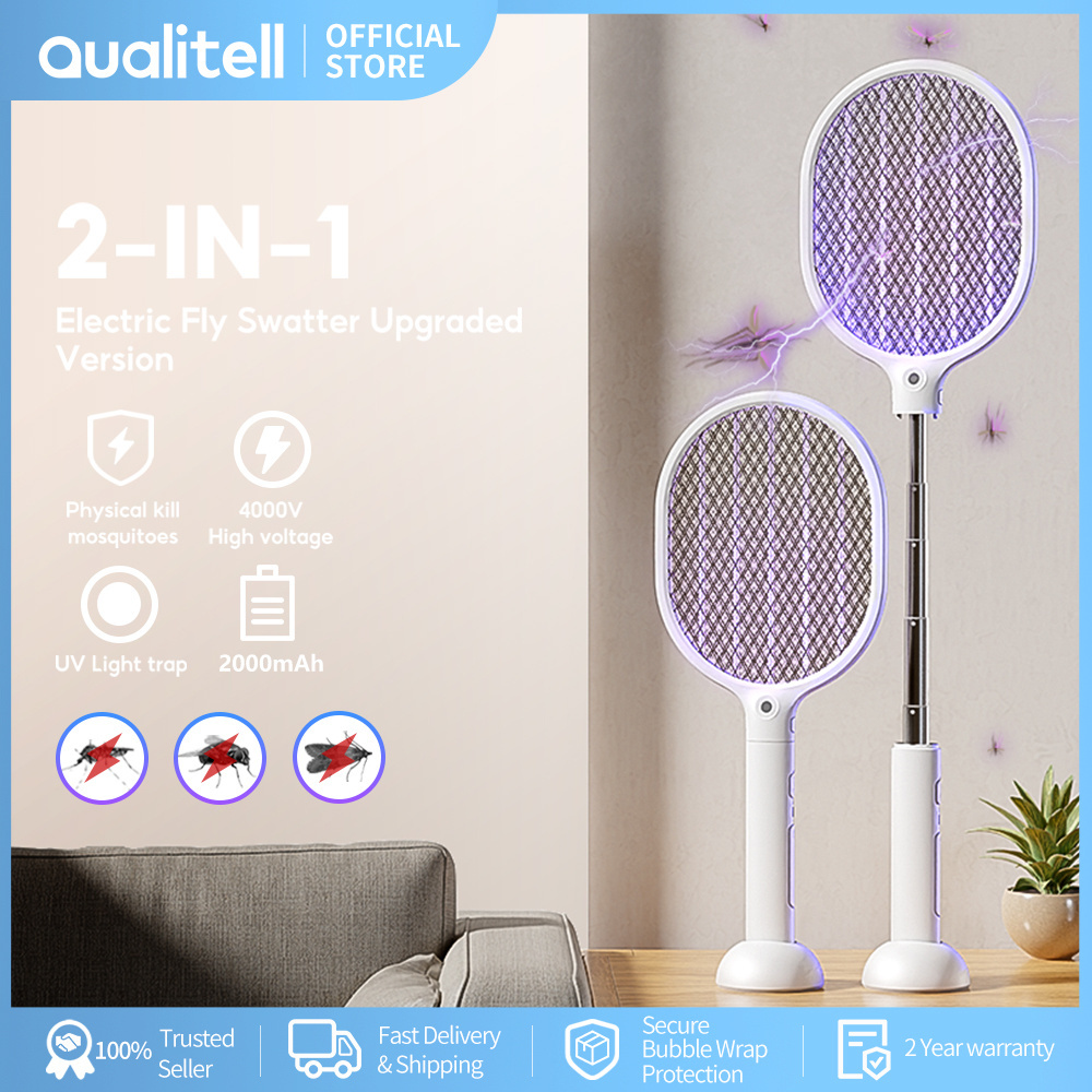 Electric mosquito Swatter - Bug Zapper Racket with Powerful Grid - Easy to Use, Lightweight Fly Zapper for Indoor & Outdoor Use