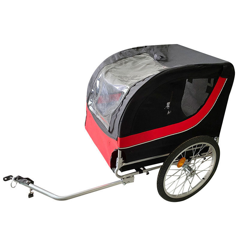 Large pet bike trailer cat dog stroller folding outdoor riding travel trailer