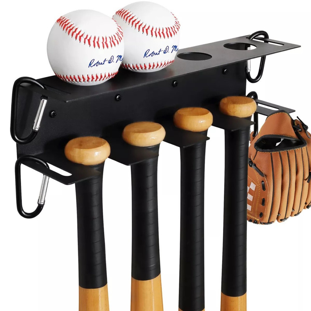 Factory custom metal bat storage rack wall mounted baseball display rack simple bat stand baseball bat stand