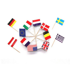 Disposable National flag appetite sandwich toothpick flags cocktail flags printing logo