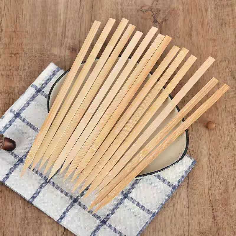 Eco-friendly Bamboo Flat Skewers For Outdoor Grilling Kabob Skewers Barbeque Sticks