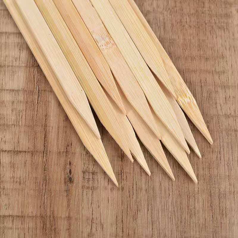 Eco-friendly Bamboo Flat Skewers For Outdoor Grilling Kabob Skewers Barbeque Sticks