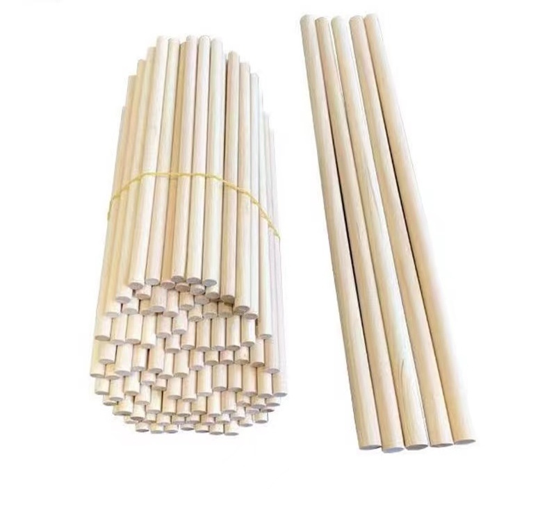 Semi Pointed 5 mm Diameter 6 Inch Bamboo Lollipop Sticks Barbecue Corn Dog Skewers