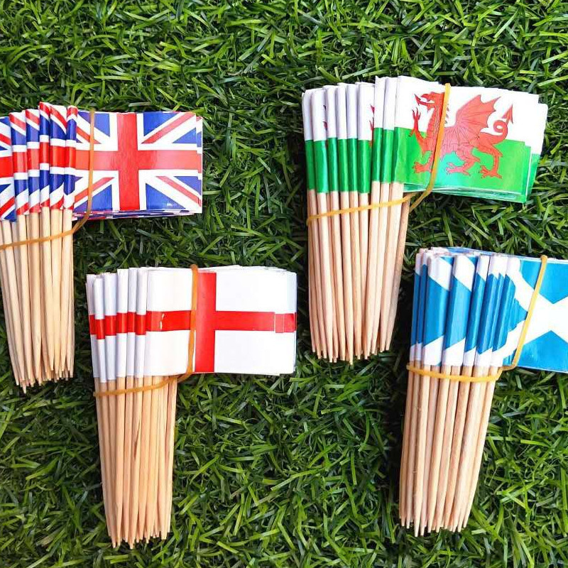 Disposable National flag appetite sandwich toothpick flags cocktail flags printing logo