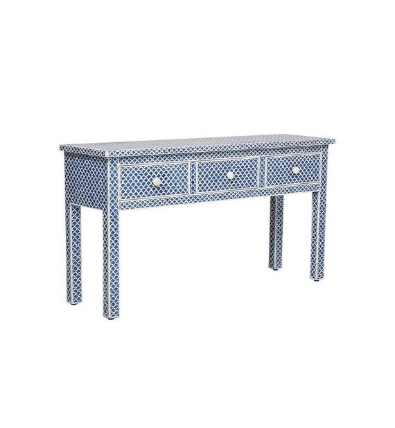 Quality Handicrafts Wholesale Bone Inlay Wooden Modern Antique 3 Drawer Console table Furniture Entryway  Decor Bone Inlay Desk