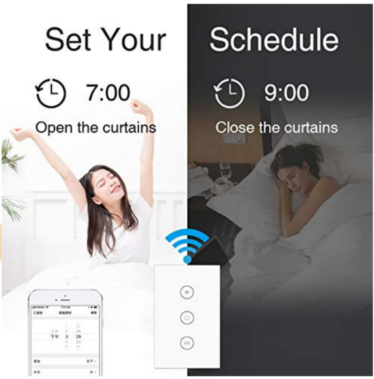 Smart Home Ce Rohs Certificate Remote Control Roller Shutter Switch TUYA smart controller Wifi Curtain Switch