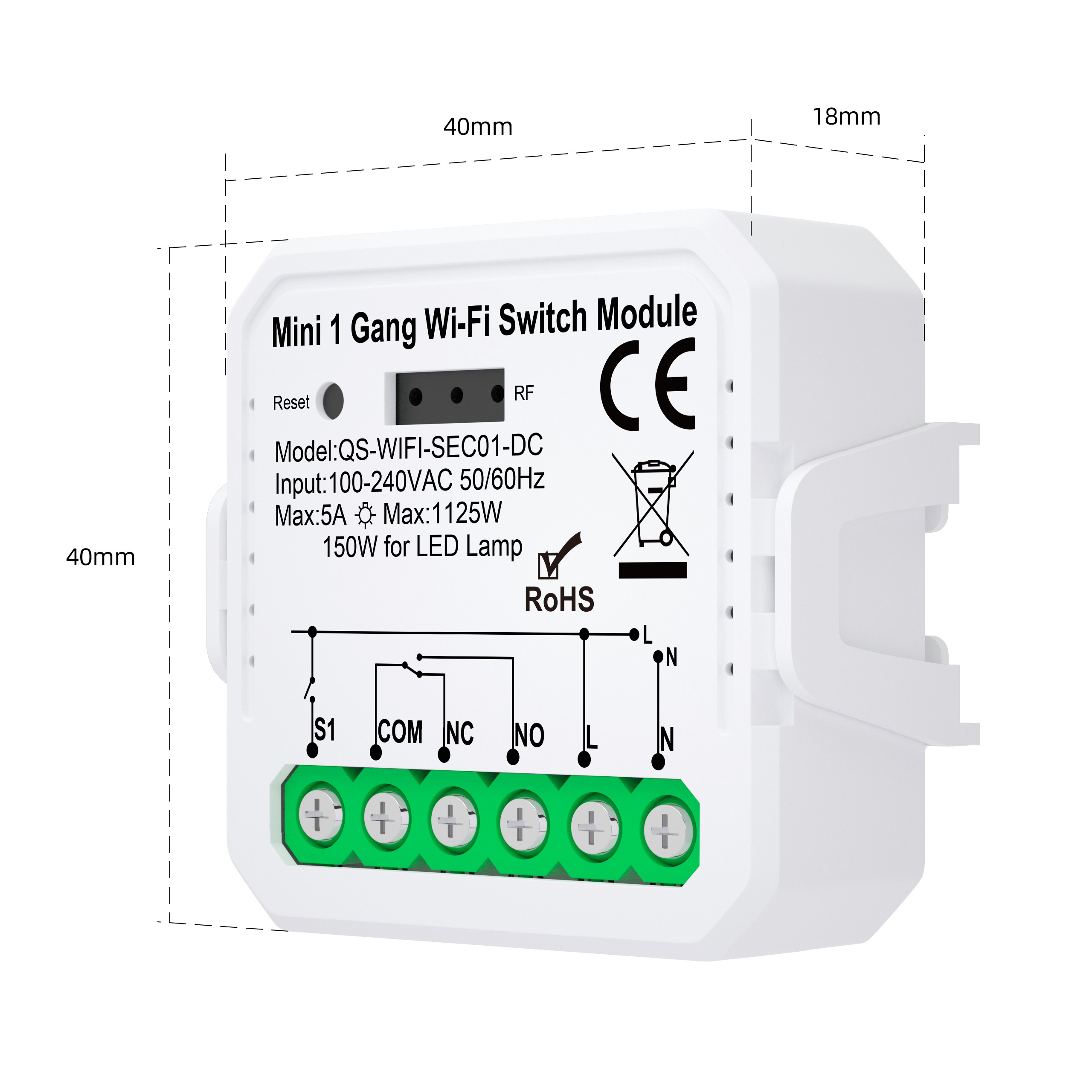 NO NC controller rf transmitter dry contact switch AC100-240V 12V 24V mini relay wireless switch remote control NO NC switches