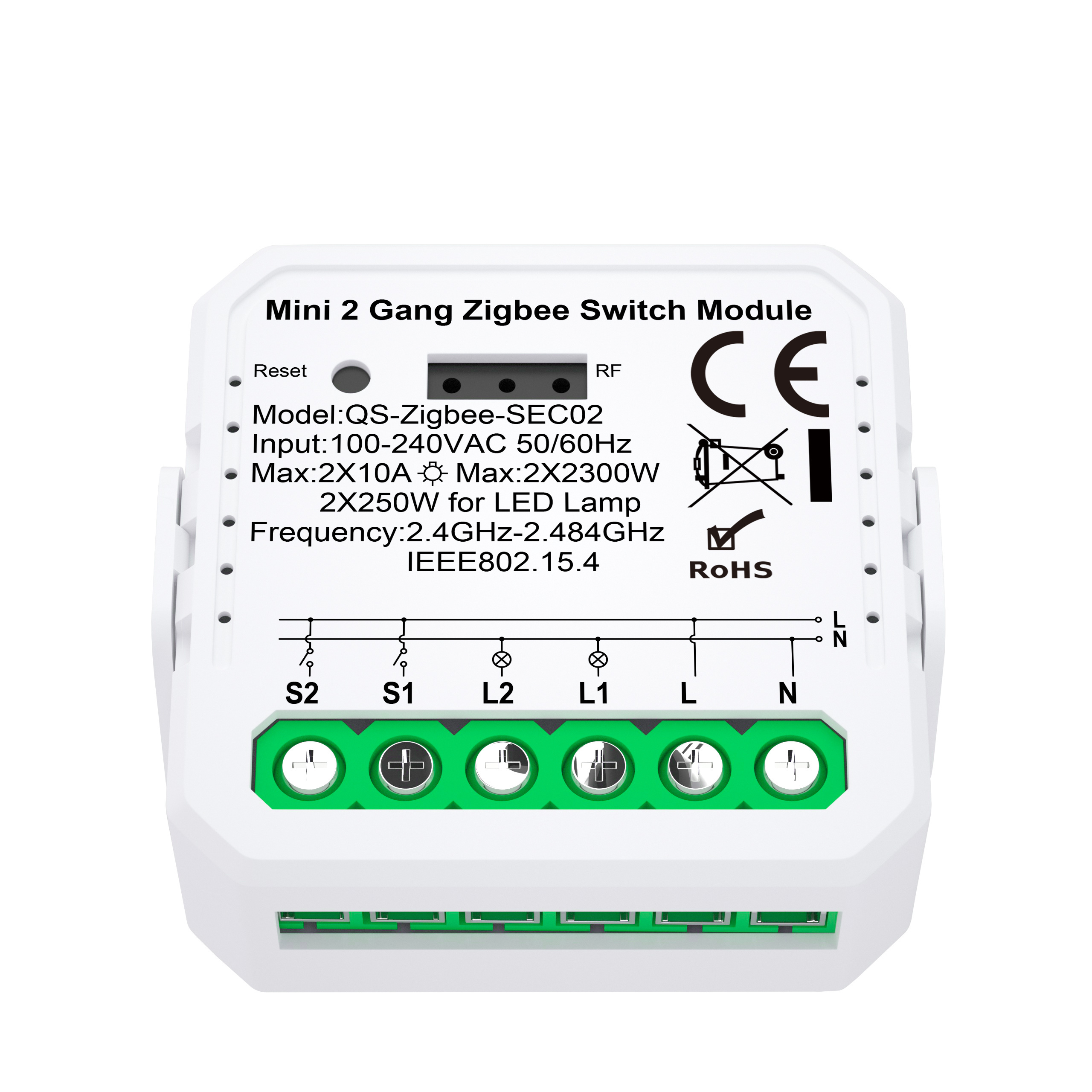 Zigbee Self-powered Kinetic Energy Battery-free wireless switches Zigbee green power wireless switch remote