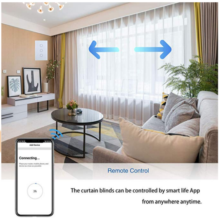 Smart Home Ce Rohs Certificate Remote Control Roller Shutter Switch TUYA smart controller Wifi Curtain Switch