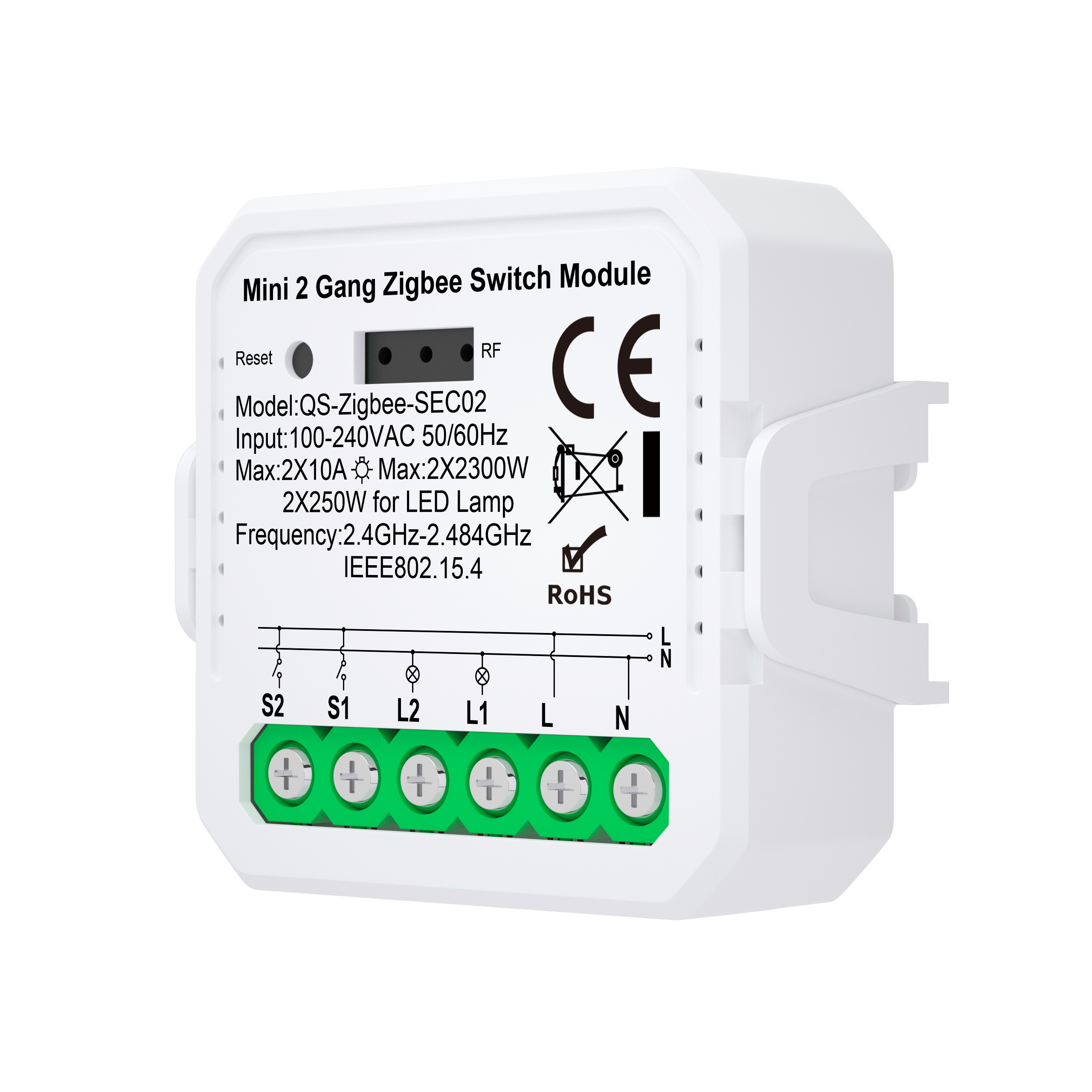 Zigbee Self-powered Kinetic Energy Battery-free wireless switches Zigbee green power wireless switch remote