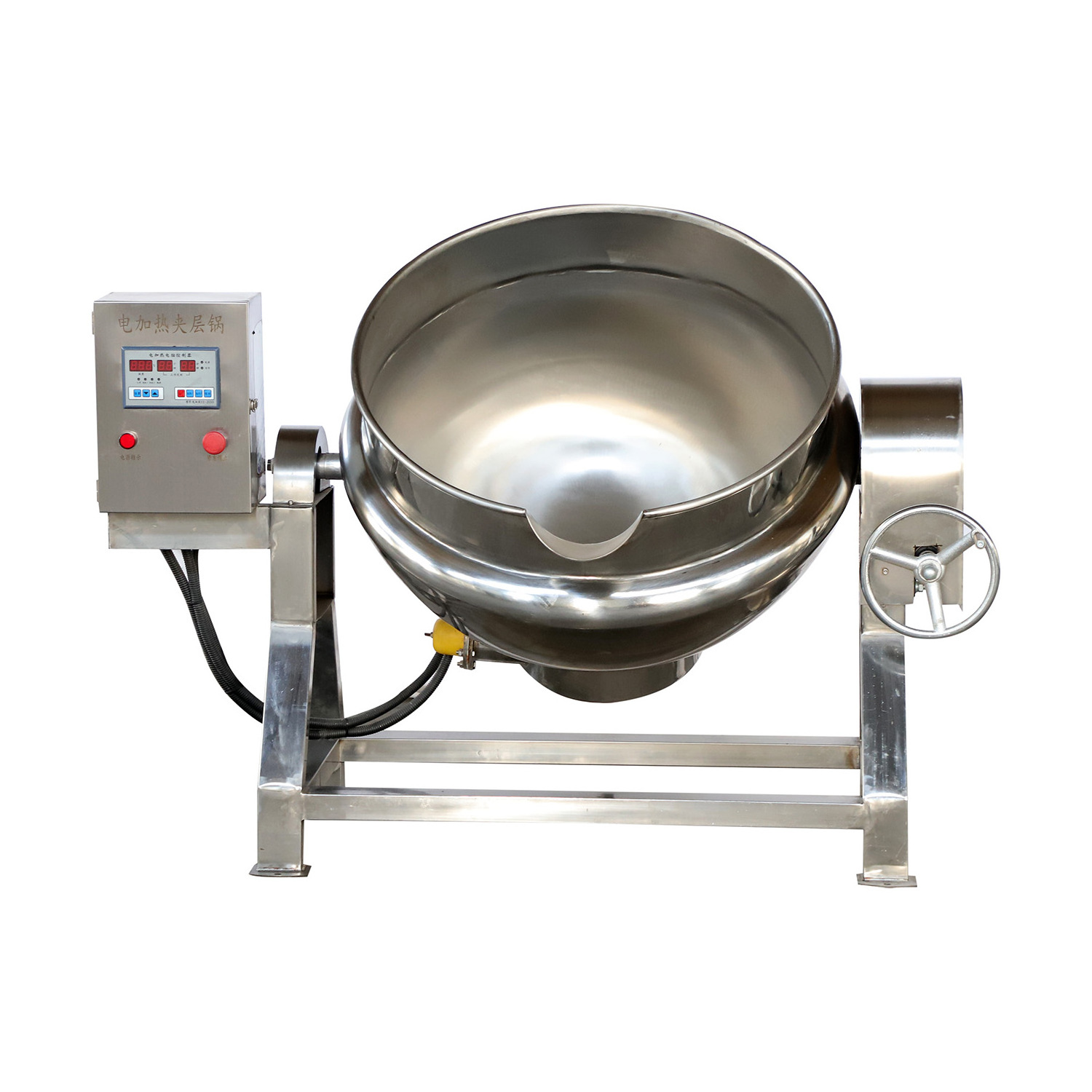 50L 100L 200L 500L electric pots industrial gas pot tilting steam cooking jacketed kettle mixer scraper for tomato sauce price