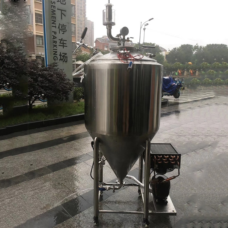 100l 150 litre 150L 200l conical beer brewing fermenter glycol jacket cooling inox fermentation tank