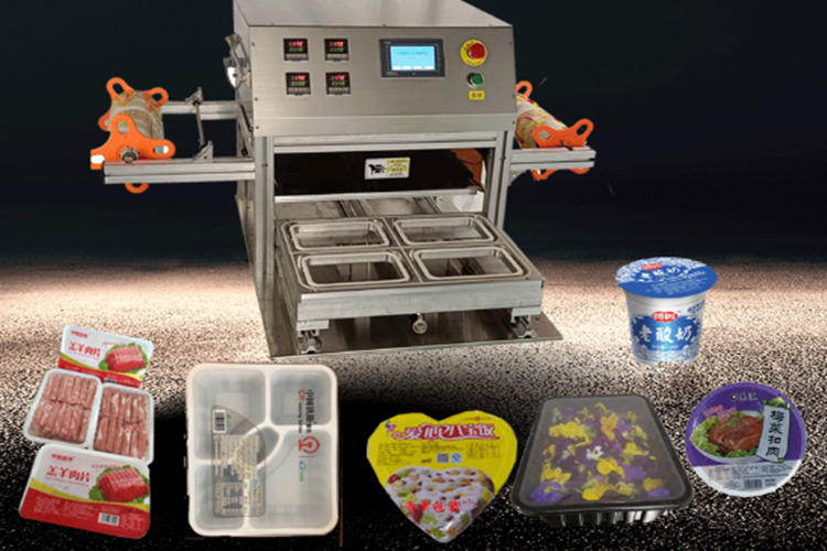 food tray seal pack machine tray sealing packing machine plastic tray filling sealing machine