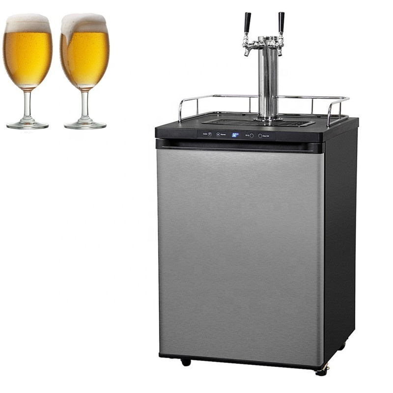 170L Two Beer Faucets Laptop Beer Keg Cooler Dispenser Machine