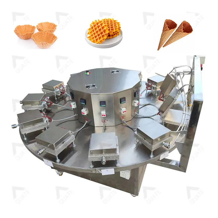 Professional Gas Thin Waffle Cone Production Line Egg Roll Biscuit Cookie Forming Machine Stroopwafel Machine